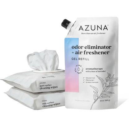 Cleaning Wipes & 24 oz Refill Gel Pouch Bundle