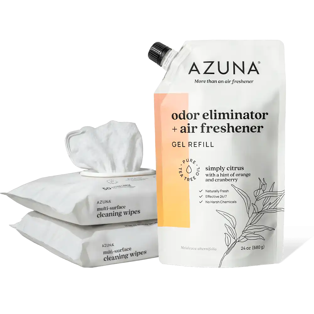 Cleaning Wipes & 24 oz Refill Gel Pouch Bundle