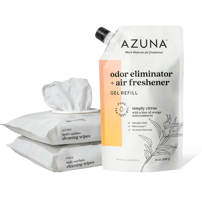 Cleaning Wipes & 24 oz Refill Gel Pouch Bundle