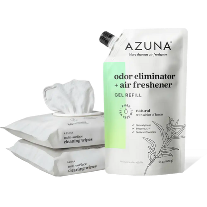 Cleaning Wipes & 24 oz Refill Gel Pouch Bundle